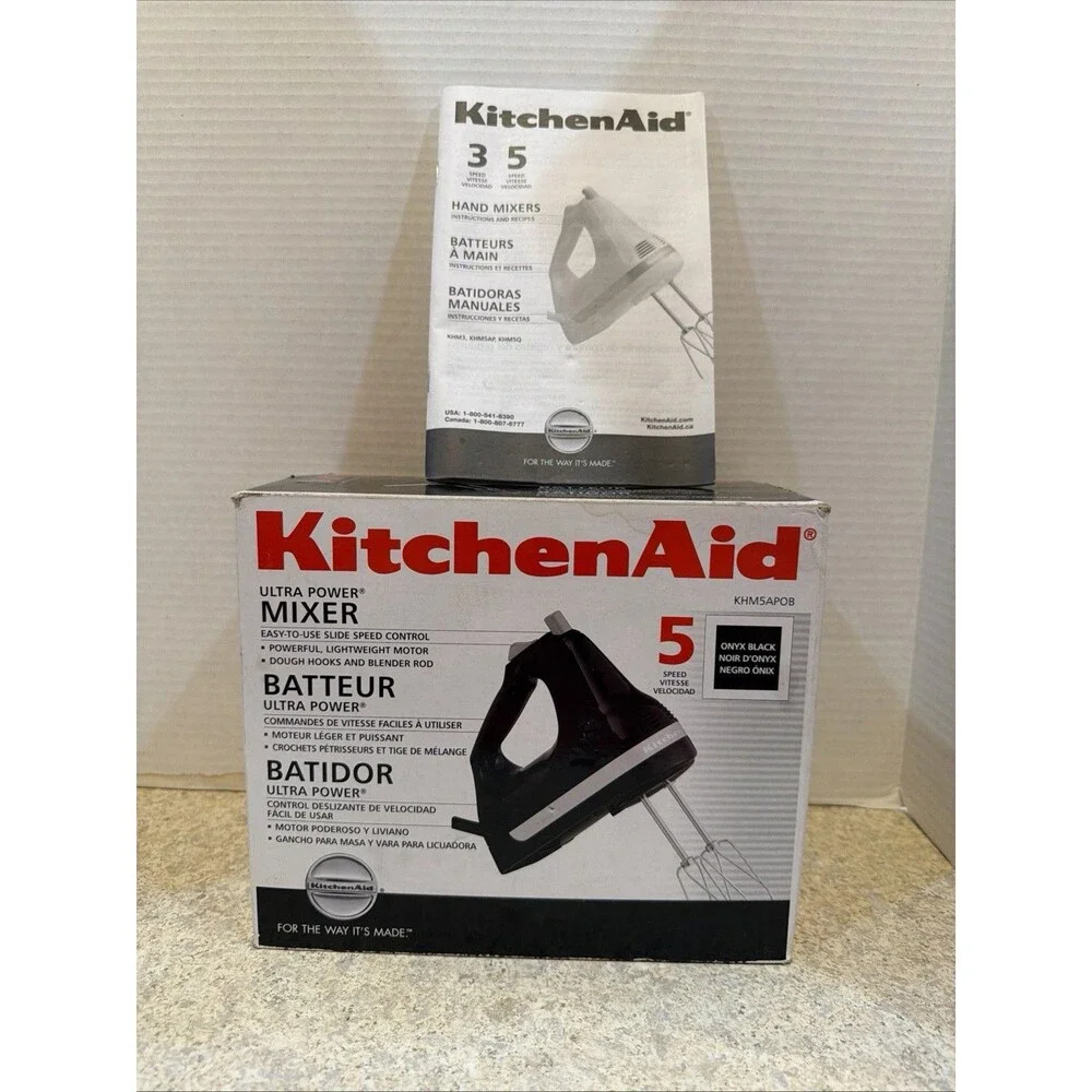 KITCHENAID KHM5AP 5 SPEED ULTRA POWER MIXER BLACK tested with attachments